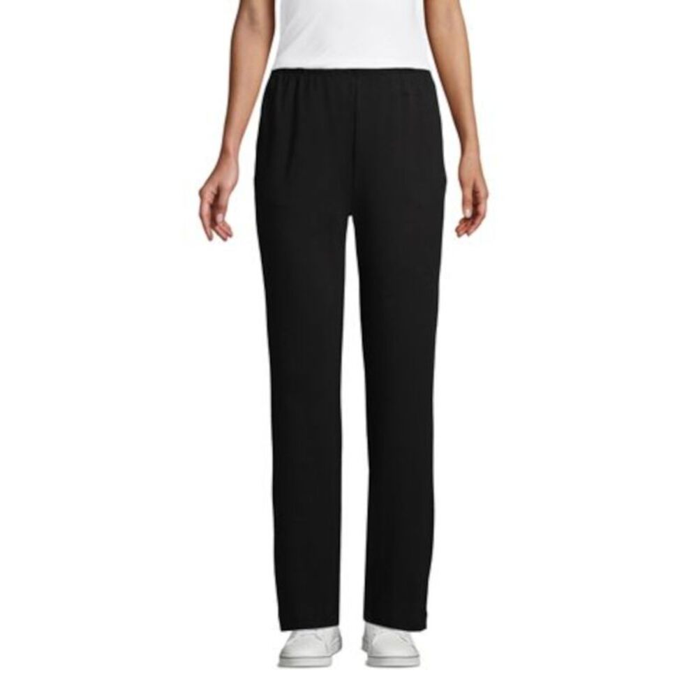 Atlein Womens Black Elastic Waist Straight leg Pants Size: 34